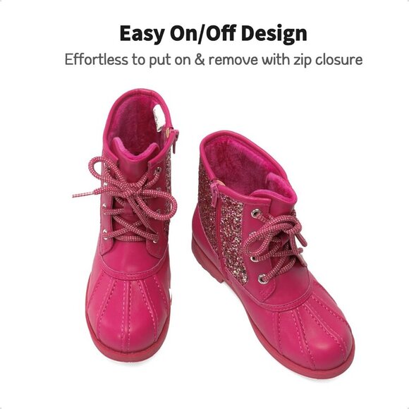 ⭐ Dream Pairs Girls Glitter Ankle Boots Side Zipper Toddler Little Kid Big Kid - Picture 3 of 6